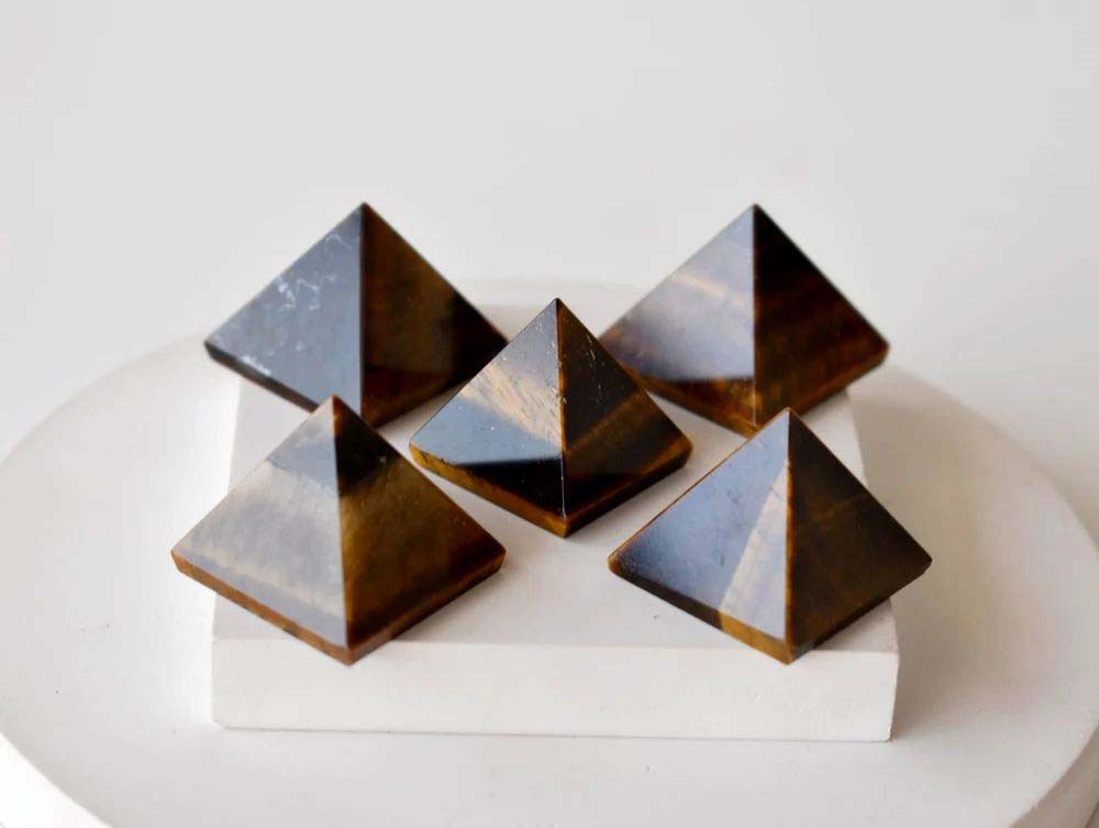Tiger Eye Crystal Pyramids