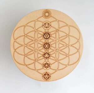 Tree of Life 7 Chakra Crystal Grid Board